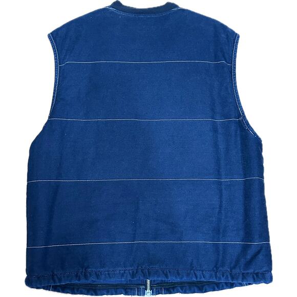 Vintage Guess Jeans Quilted Denim Vest XL Blue - Picture 2 of 7